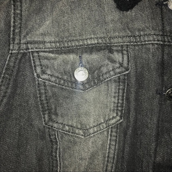 L.E.I Black Denim Bomber Jacket Riverdale Serpeant - Picture 5 of 7